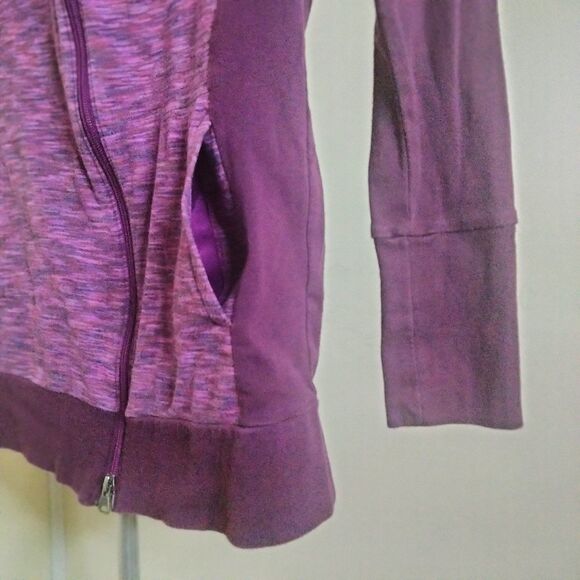 Columbia Women's SMALL light weight cotton zip up jacket purple - Picture 7 of 9